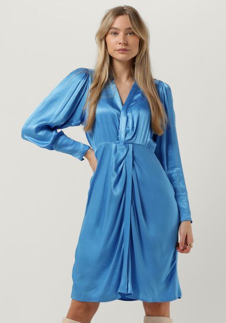 Blauwe CO'COUTURE Midi jurk HARVEY DRAPE DRESS - large