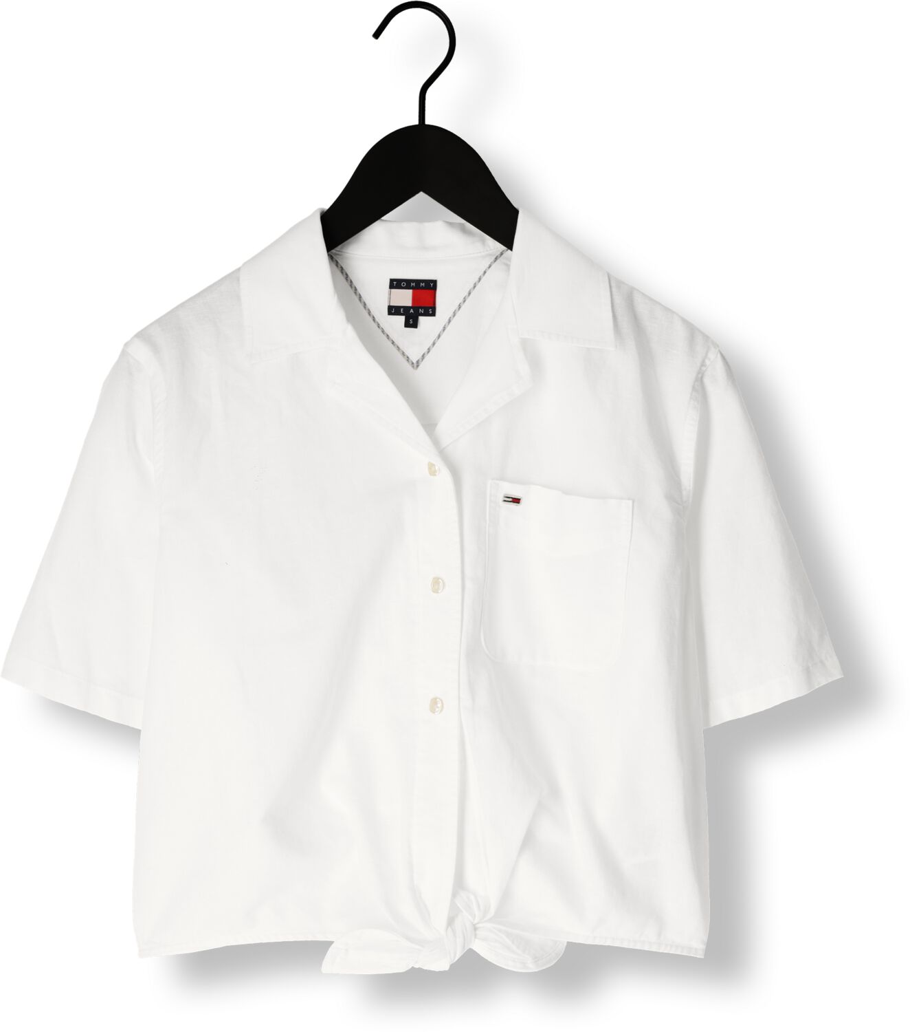 TOMMY JEANS Dames Blouses Tjw Crp Linen Ss Shirt Wit
