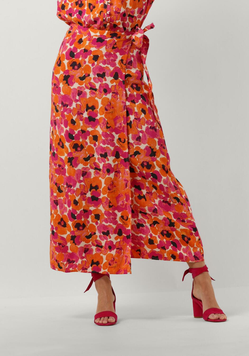 Fabienne Chapot Roze Maxi Rok Bobo Straight Multicolor Dames