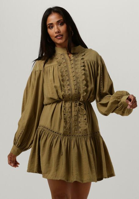 Olijf BRUUNS BAZAAR Mini jurk ROSEBAY KARLA DRESS - large