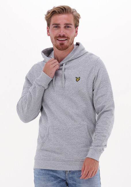 Grijze LYLE & SCOTT Sweater PULLOVER HOODIE - large