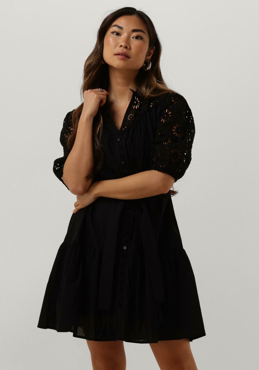 Suncoo Zwarte Mini Jurk Camy Black Dames