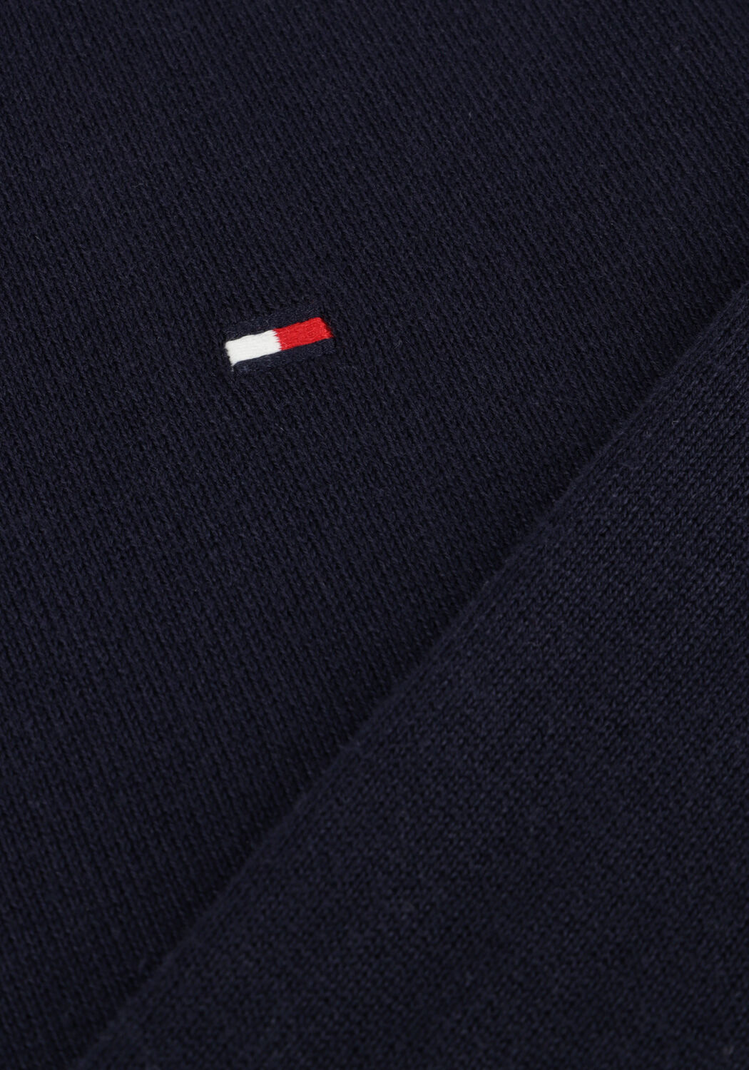 Donkerblauwe TOMMY HILFIGER Trui ESSENTIAL COTTON ZIP MOCK - large