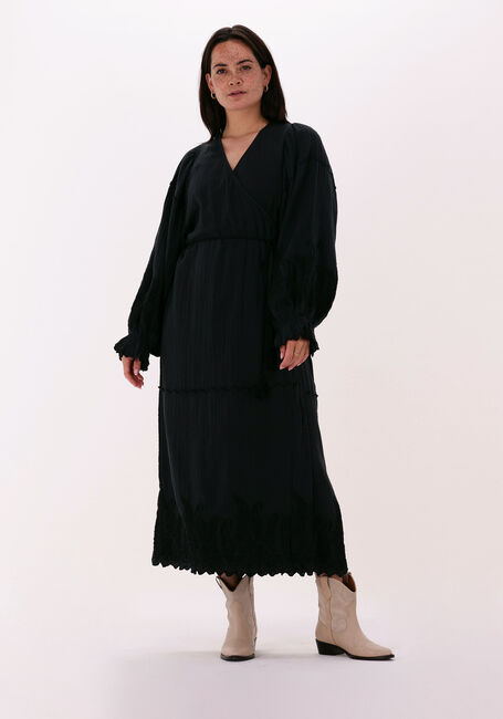 Grijze SISSEL EDELBO Midi jurk TAMMY COTTON DRESS - large