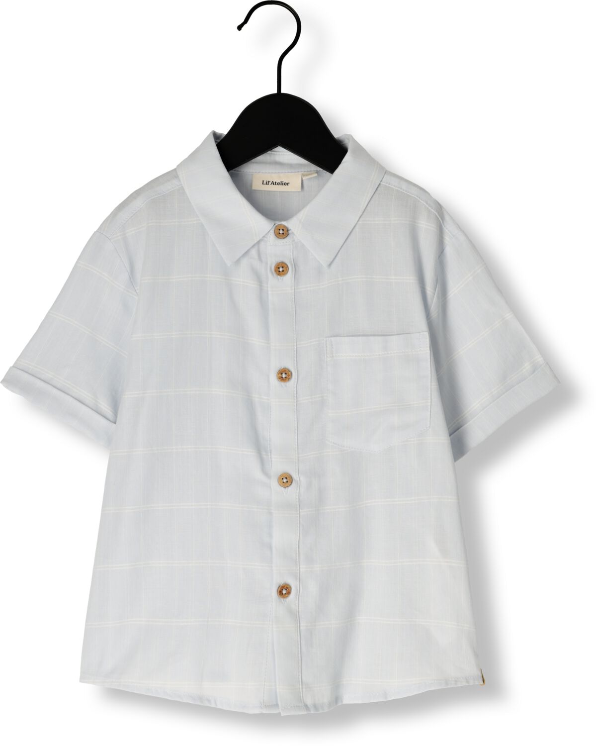 LIL' ATELIER Jongens Overhemden Nmmfrido Ss Loose Shirt Lil Lichtblauw
