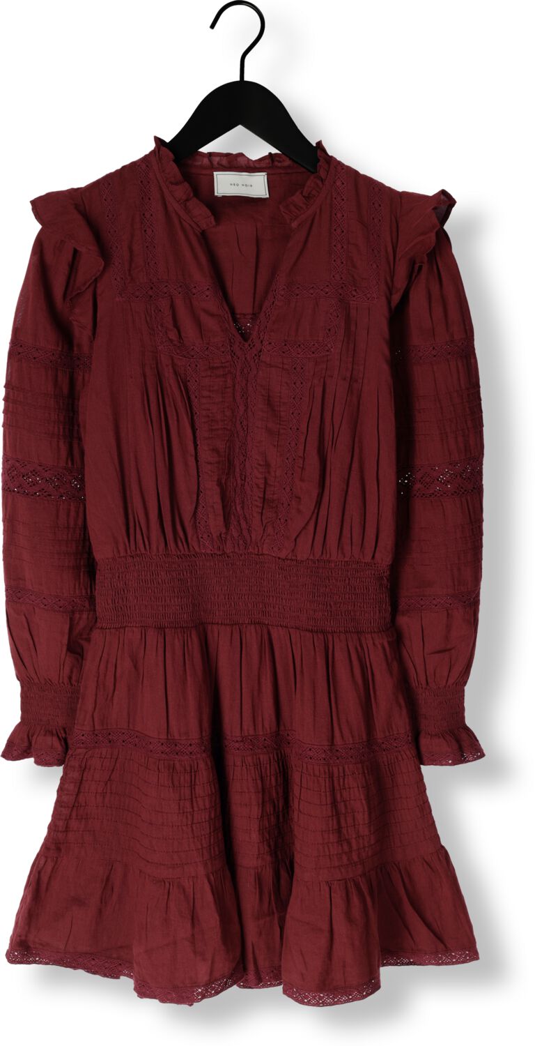 NEO NOIR Dames Jurken Aran S Voile Dress Bordeaux