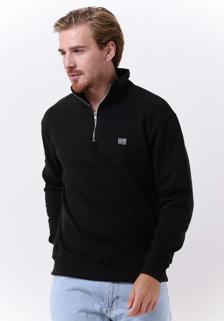 Zwarte WOODBIRD Trui LASS BLAIN ZIP SWEAT - large