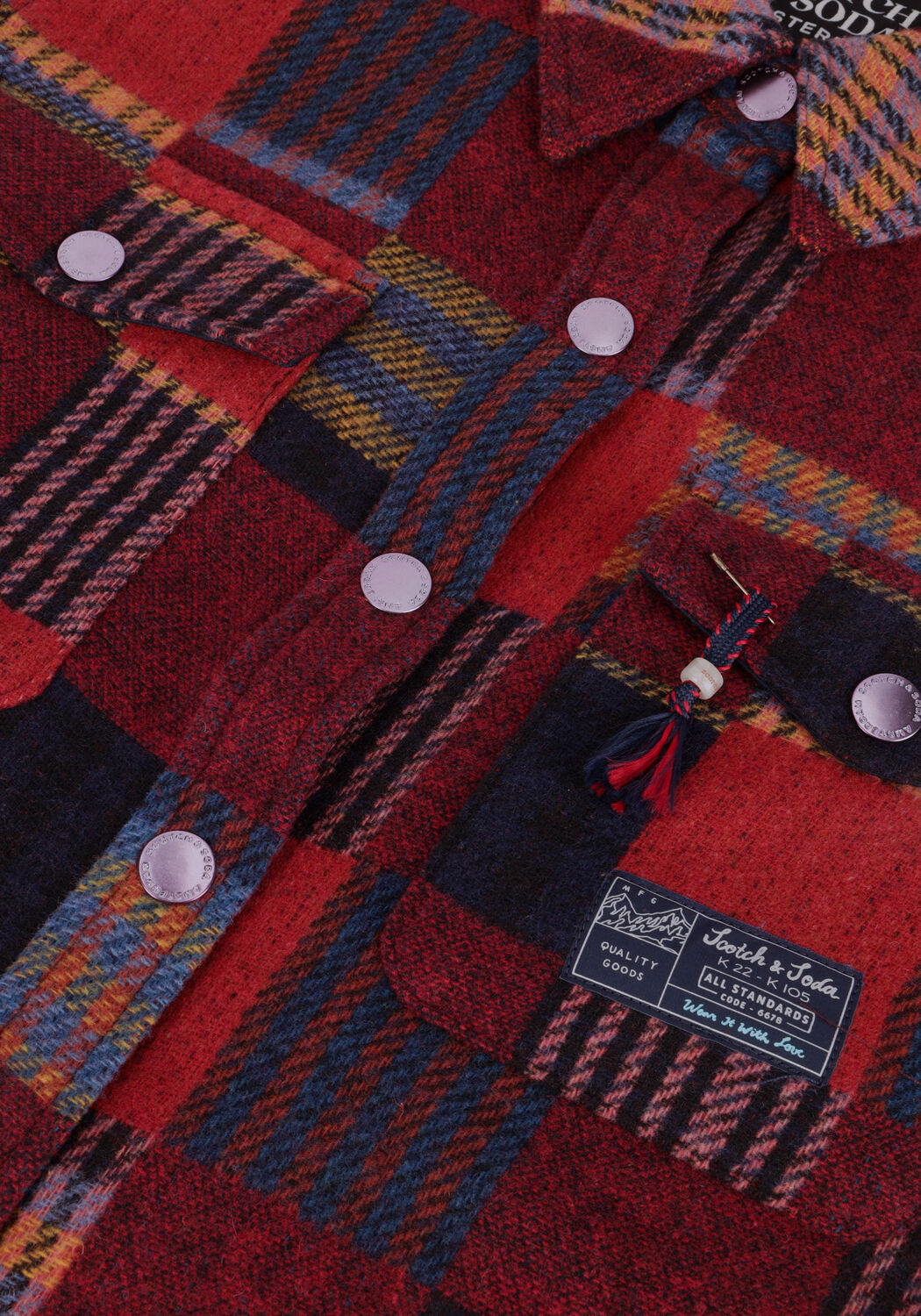 Rode SCOTCH & SODA Jack PATCHWORK SHIRT JACKET - large