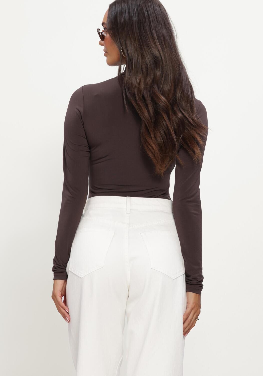 Bruine NOTRE-V Top NV-INGER - large