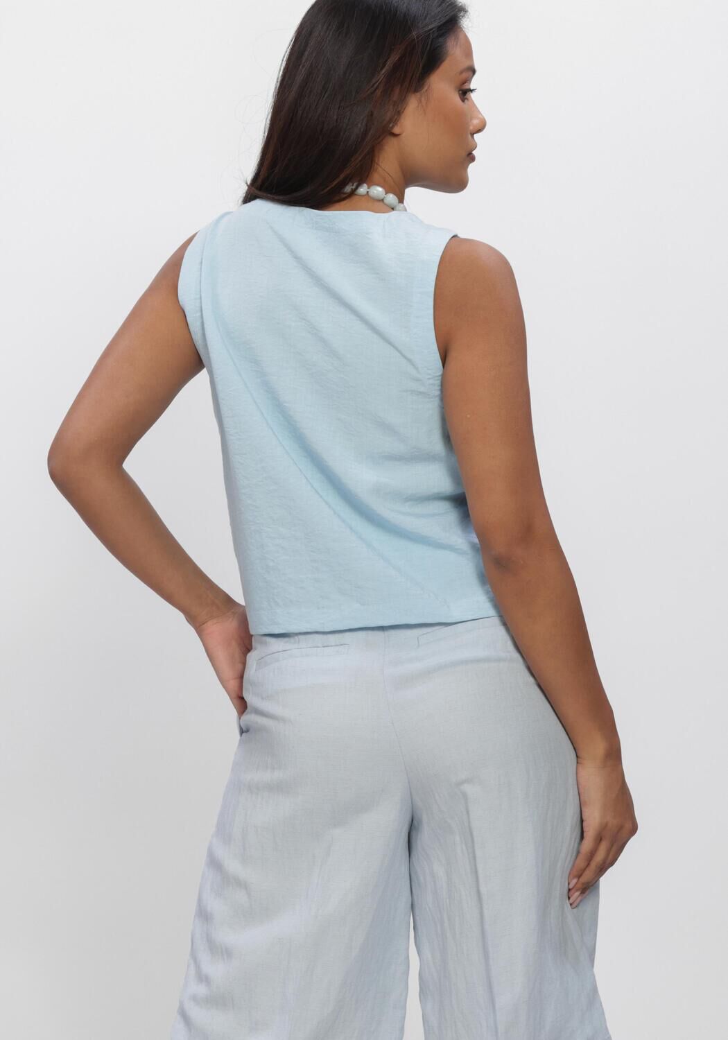 Blauwe MSCH COPENHAGEN Blouses MSCHDARIA SL SHIRT - large