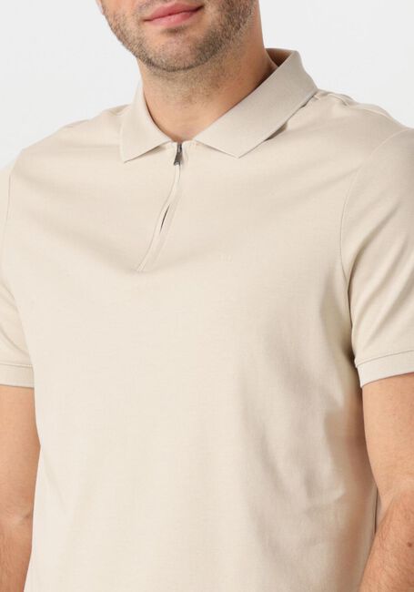 Beige CALVIN KLEIN Polo LIQUID TOUCH WELT ZIP POLO - large