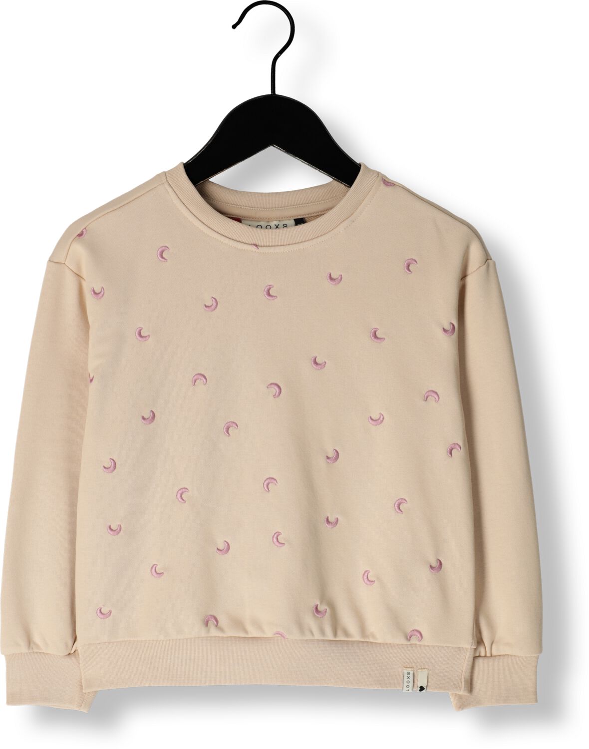 LOOXS little sweater met all over print ecru Meisjes Katoen Ronde hals 104