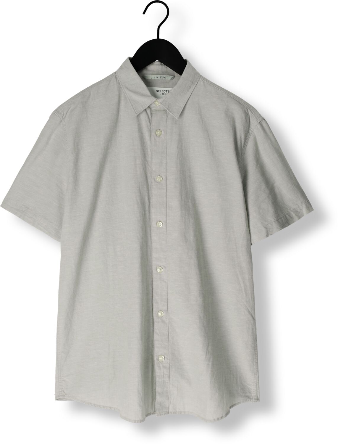 SELECTED HOMME Heren Overhemden Slhreg-sun Shirt Ss Noos Groen