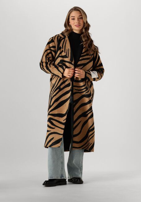 Bruine COLOURFUL REBEL Mantel ZANIA DOUBLE BREASTED WOOL LONG COAT - large