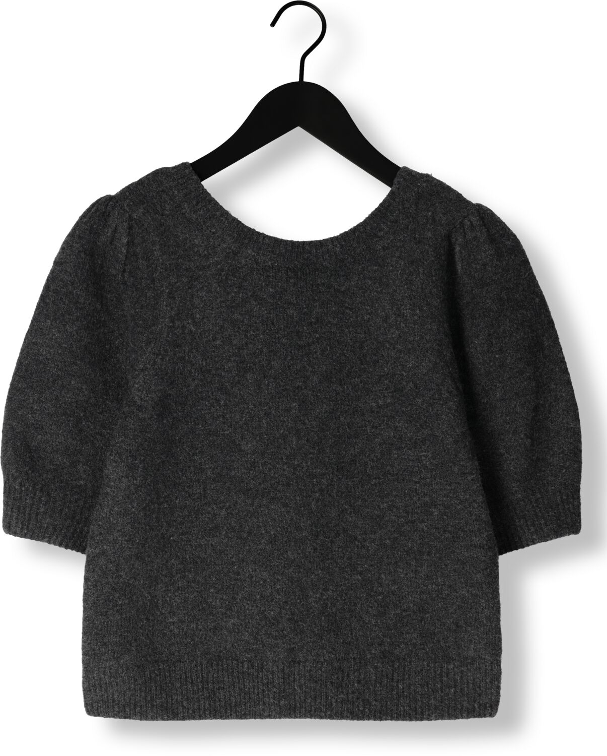 NEO NOIR Dames Tops & T-shirts Martha Bow Knit Tee Antraciet