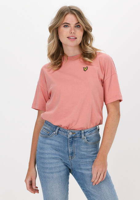 Roze LYLE & SCOTT T-shirt OVERSIZED T-SHIRT - large