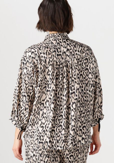 Beige JANSEN AMSTERDAM Blouses ROBINE BLOUSE WA 798 3/4 SLEEVE BOWDETAILS - large