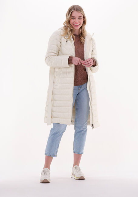 Creme MICHAEL KORS Gewatteerde jas LONG FITTED PUFFER - large