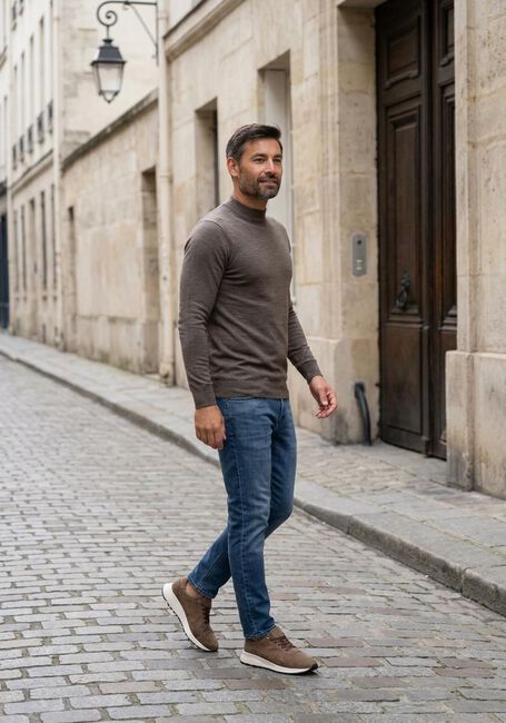Blauwe PIERRE CARDIN Slim fit jeans LYON TAPERED - large