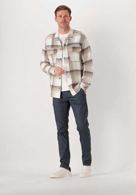 Zand CAST IRON Overshirt LONG SLEEVE SHIRT SLUB CHECK - large