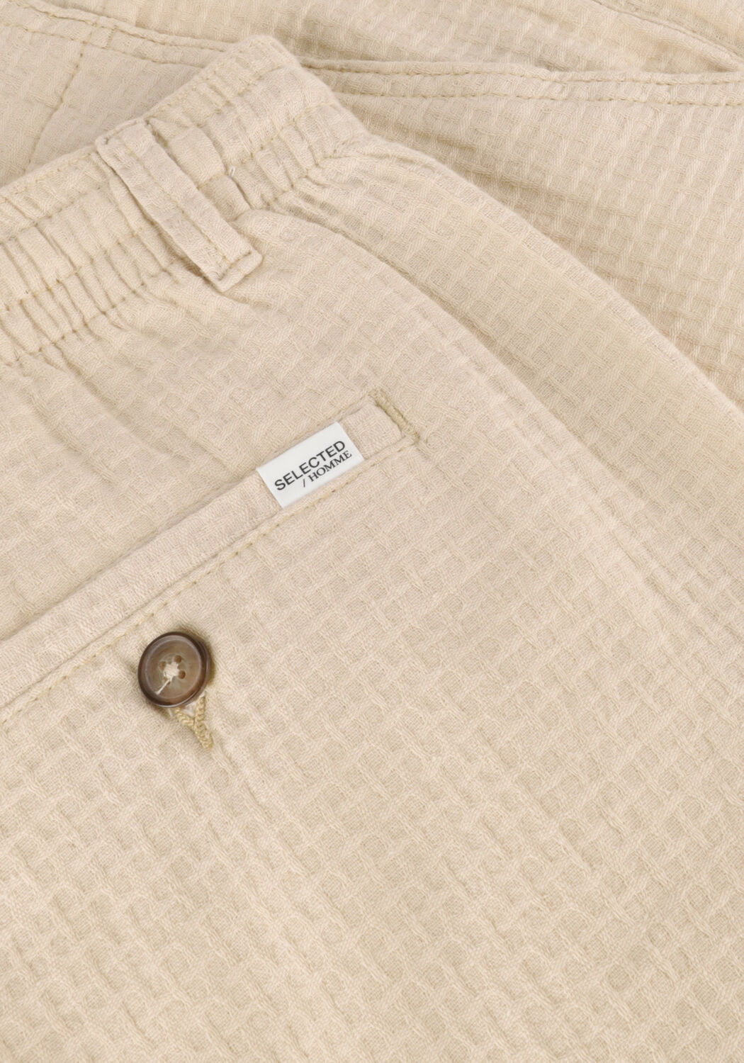 Beige SELECTED MEN Korte broek SLHREGULAR-WEST SHORTS CAMP - large