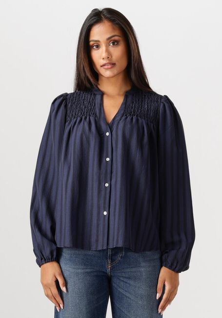 Donkerblauwe CO'COUTURE Blouses LULU SMOCK V-SHIRT - large