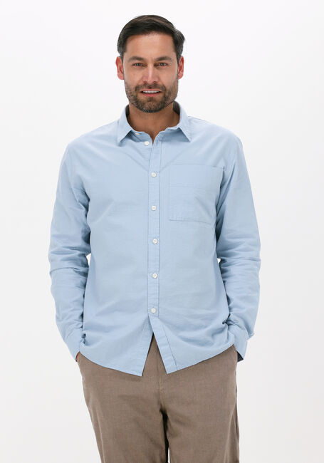 Blauwe SELECTED HOMME Casual overhemd SLHREGAXEL SHIRT LS SEERSUCKER - large