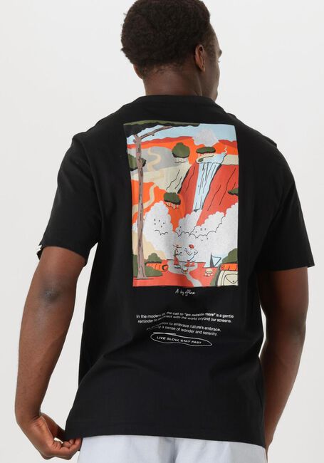 Zwarte ANERKJENDT T-shirt AKKIKKI GO OUTSIDE MORE SS TEE - large