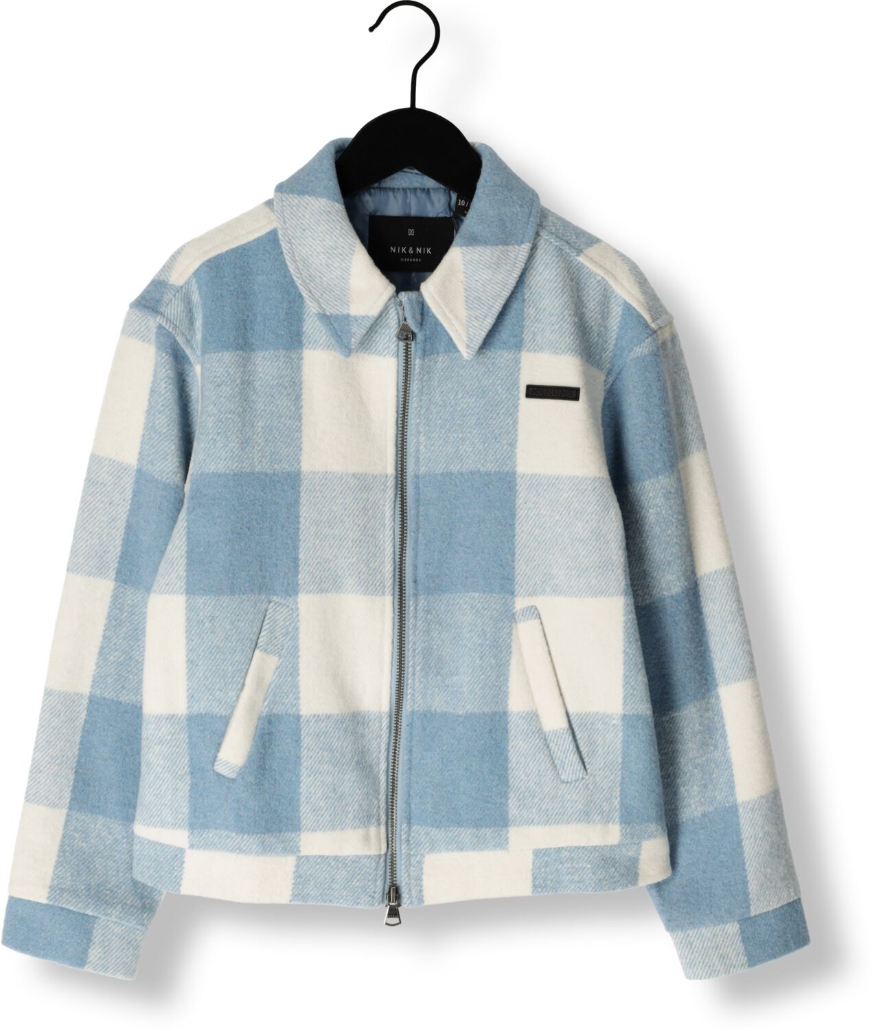 NIK & NIK Jongens Jassen Felix Plaid Jacket Blauw