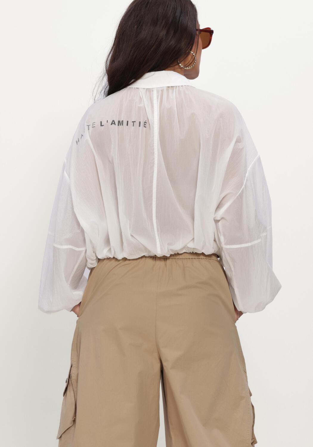 HAUTE L'AMITIÉ Haute L'Amitié Dames Blouses Iron Paper Jacket Wit