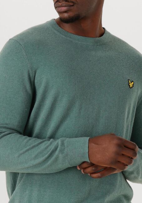 Groene LYLE & SCOTT Trui COTTON MERINO CREW NECK JUMPER - large
