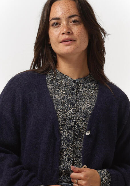 Donkerblauwe BY-BAR Vest LIV CARDIGAN - large