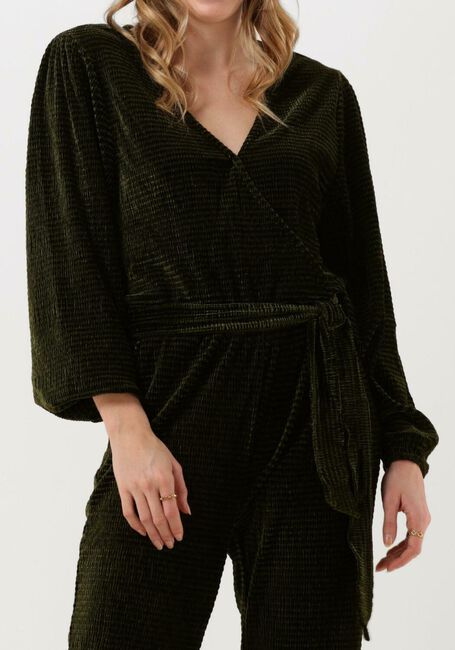 Donkergroene ANOTHER LABEL Jumpsuit PACHE JUMPSUIT L/S - large