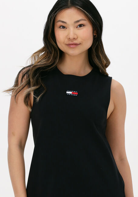 Zwarte TOMMY JEANS Mini jurk TJW BADGE TANK DRESS - large