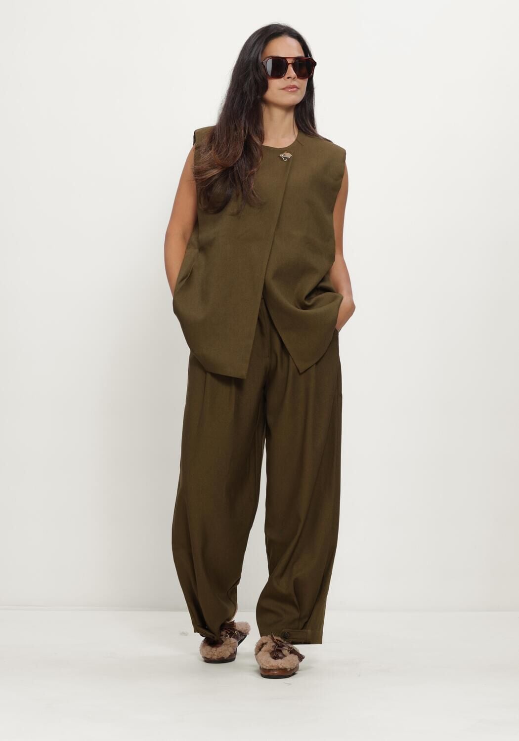 Y.A.S. YAS Dames Broeken Yascolera Mw Ankle Pant S Groen