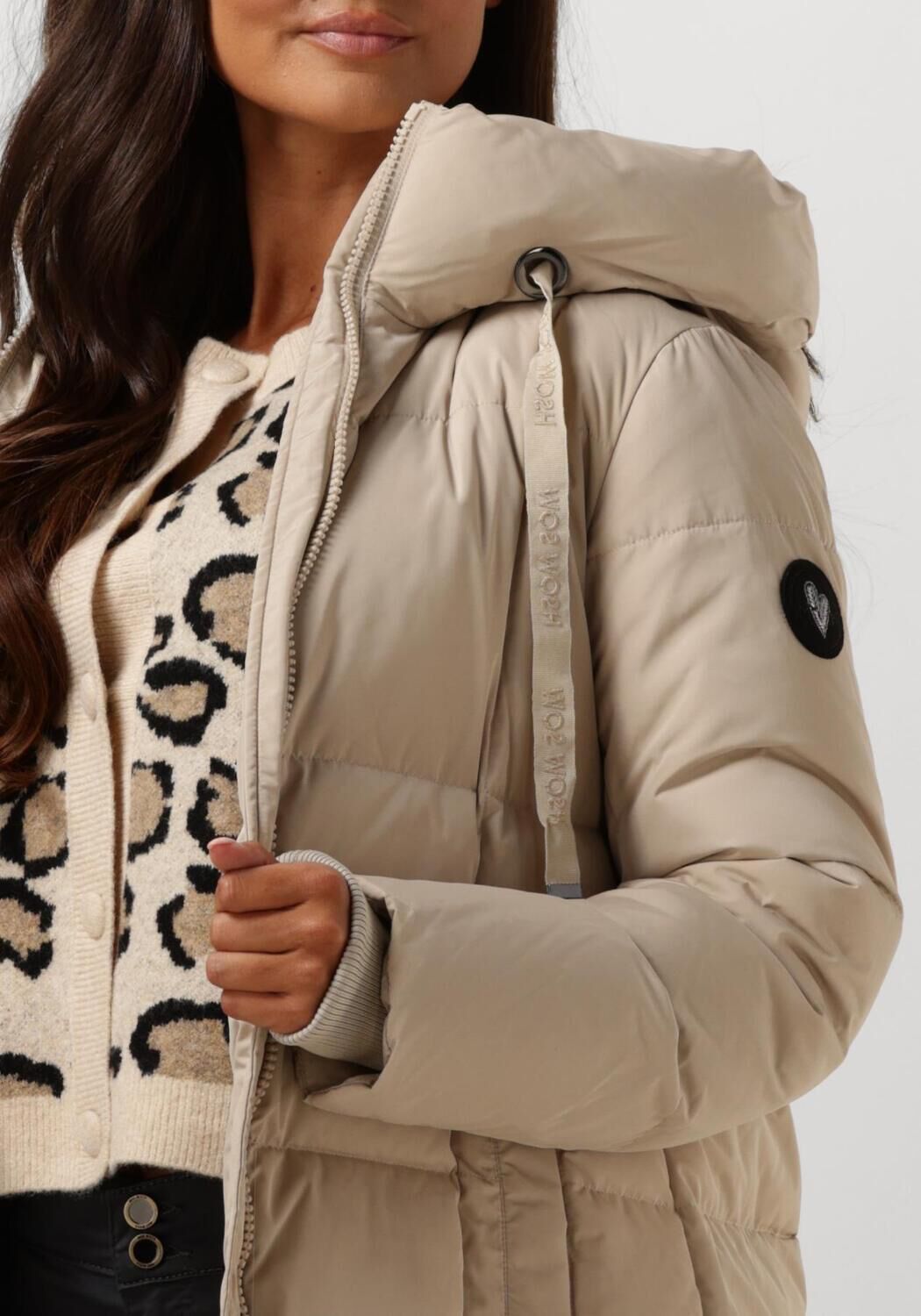 MOS MOSH Dames Jassen Nova Square Down Coat Beige