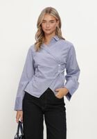 Blauwe NEO NOIR Blouses FENLI CHECK SHIRT
