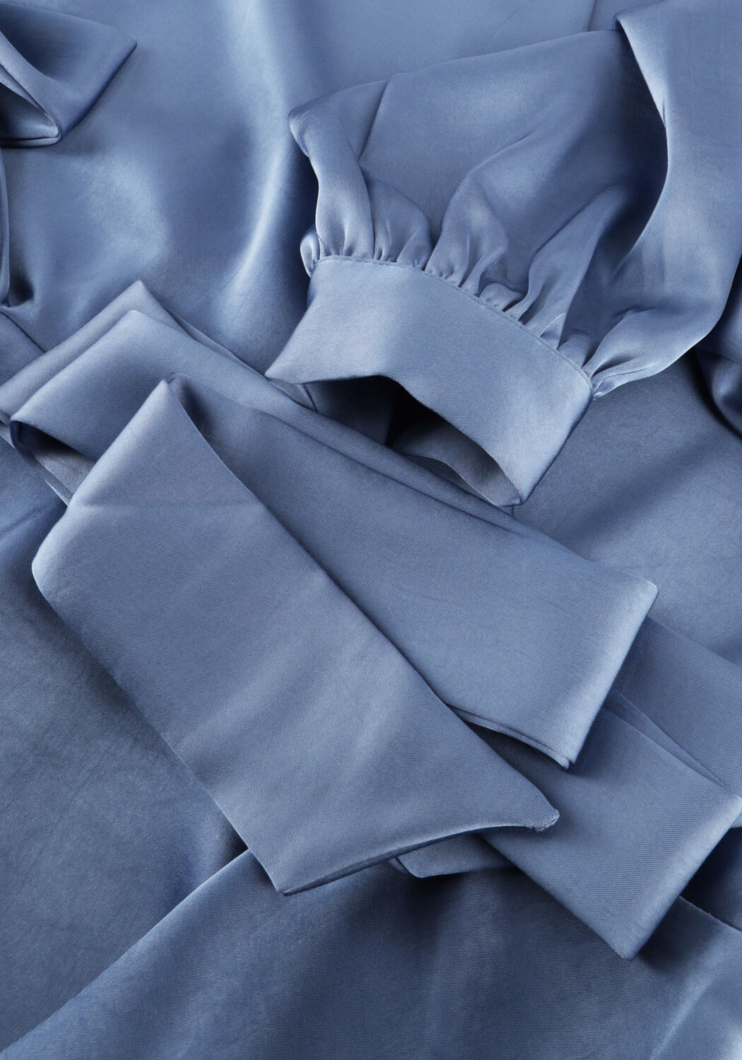 Blauwe NEO NOIR Blouses RISTA HEAVY SATEEN BLOUSE - large