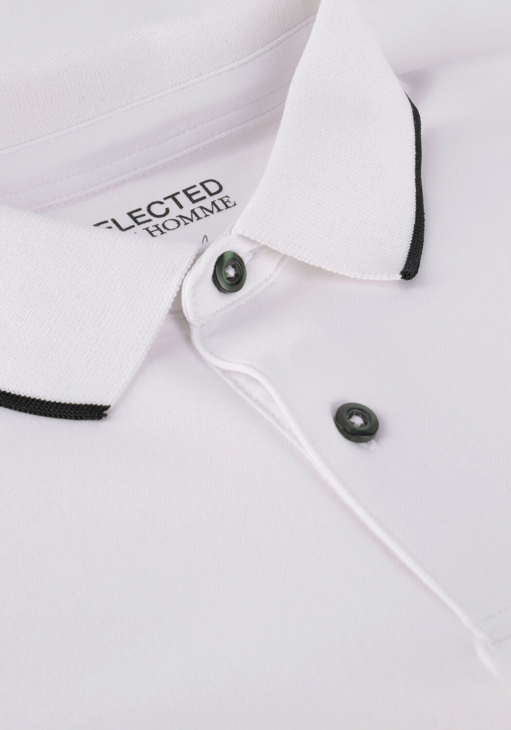 Witte SELECTED MEN Polo SLHLEROY COOLMAX SS POLO B - large