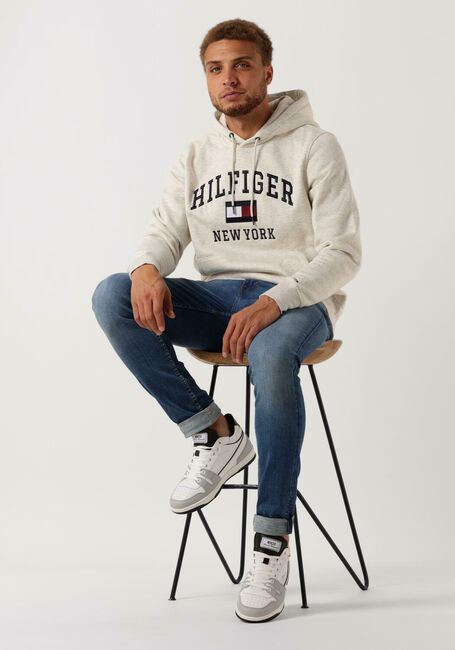 Lichtgrijze TOMMY HILFIGER Trui MODERN VARSITY HOODY - large