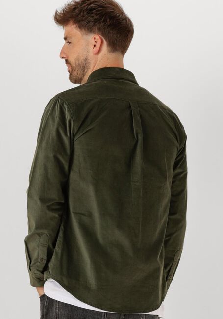 Groene ANERKJENDT Overhemd AKLEIF SOLID CORD SHIRT - large