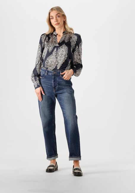 Donkerblauwe NEO NOIR Blouses ROSSLYN PAISLEY DROP BLOUSE - large
