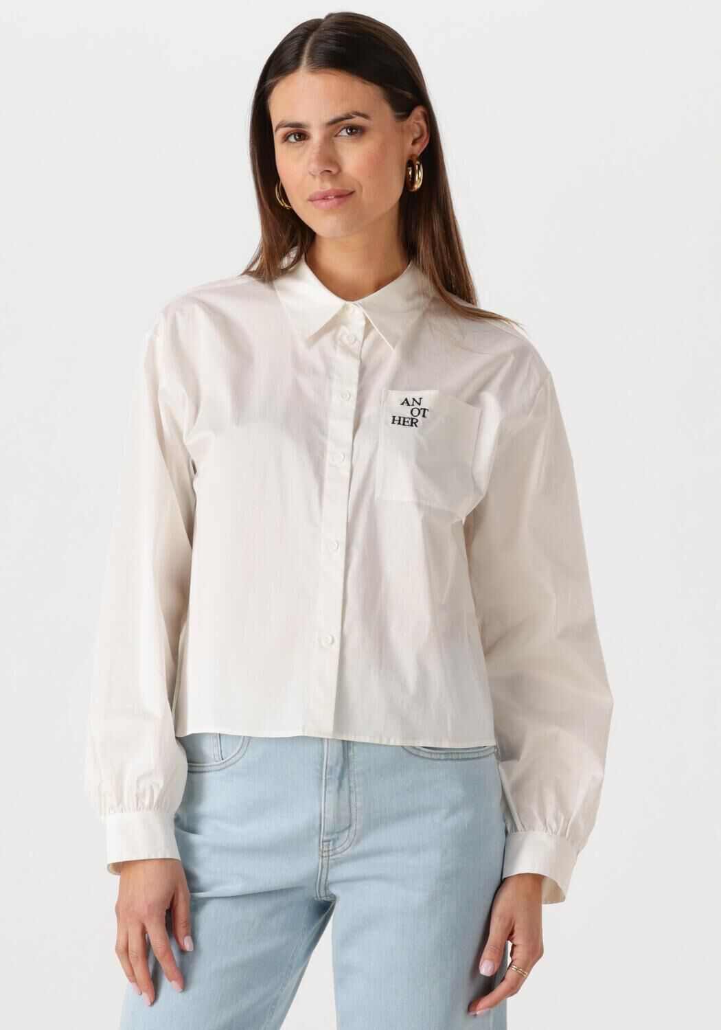ANOTHER LABEL Dames Blouses Diega Shirt L s Wit