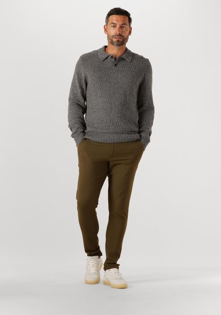 Grijze LES DEUX Trui BILLY MOULINE KNITTED POLO - large