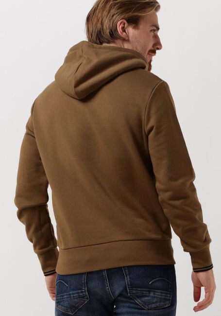 Camel FRED PERRY Truien/vesten TIPPED HOODED SWEATSHIRT - large