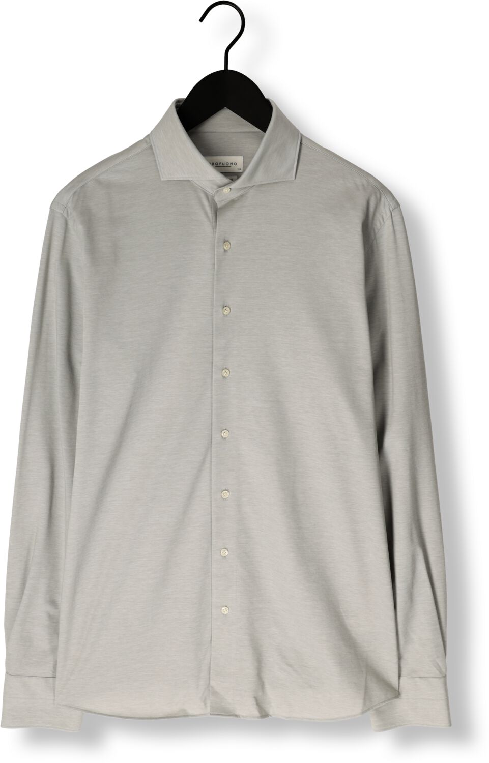 PROFUOMO Heren Overhemden Shirt X-cutaway Japanese Knitted Grijs