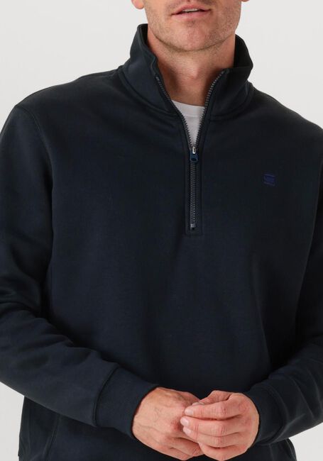 Donkerblauwe G-STAR RAW Sweater PREMIUM CORE HALF ZIP R SW L\S - large