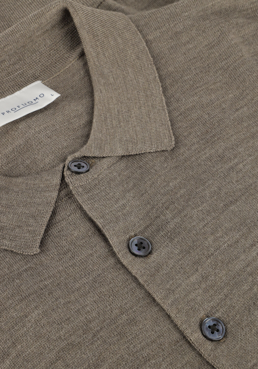 Groene PROFUOMO Polo POLO LONG SLEEVE - large