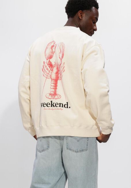 Ecru POCKIES Sweater LOBSTER WEEKEND CREW - large