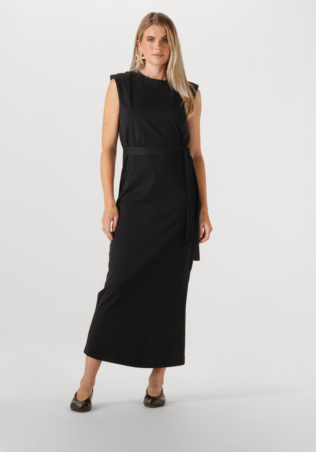 SELECTED FEMME Dames Jurken Slfhalley Sl Shoulderpad Ankle Zwart
